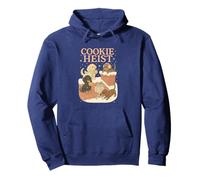 Funny Dachshund Pastel Christmas Cookie Heist Pullover Hoodie