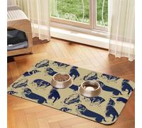 Funny Dachshund,Waterproof Pet Feeding Mat,PU Leather Placemats for Cat Dog Water Bowl,Food Mats,30x45cm