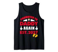 Funny Dad Again 2027 Vintage Promoted to Daddy Again 2027 Tank Top
