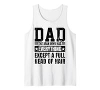 Funny Dad Bald Man Full Head Hair Father's Day Tank Top