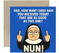 Funny Dad Birthday Card, For Men Him, Hilarious Funny Rude Cheeky Design, Perfect For 50th 60th 70th 80th, With Envelope