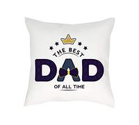 Funny Dad Birthday Present, from Son, Daughter, The Best Dad Of All Time, Best Dad Ever Gift, Sofa decor Home Décor, Satin Throw Pillow/Cushion. (Satin Cushion Cover With Insert)