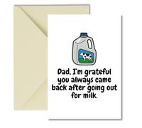 Funny Dad Card Hilarious Birthday or Father’s Day Card from Daughter, Son, Gag Gift for Dad, 20th 30th 40th 50th 60th 70th Birthday Gifts for Him Rude