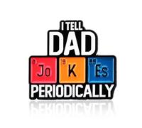 Funny Dad Christmas Gifts from Daughter Son Periodic Table Lapel Pin for Daddy Chemistry Badge for Men Humorous Brooch Geek Birthday Gifts for Father Science Lovers