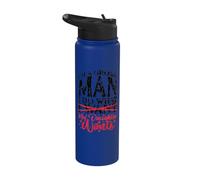 Funny Dad Daddy Grown Man Do What Daughter Wants Fathers Day Stainless Steel Insulated Water Bottle