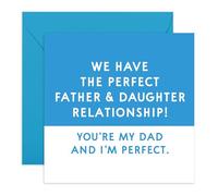 Funny Dad Greeting Card from Daughter - Father & Daughter Relationship Joke - Hilarious Card for Daddy, Stepdad, Grandad, Papa, Pops, Him, Men - Fathers Day or Birthday Card -Comes with Stickers
