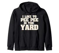 Funny Dad I Like to Pee In The Yard Peeing Outside Zip Hoodie