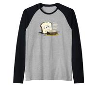 Funny Dad Joke Food Pun When You're Toast You're Toast Raglan Baseball Tee