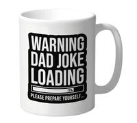 Funny Dad Joke Mug, Warning Dad Joke Loading Coffee Cup, Humorous Novelty Tea Mug for Him CMUG273