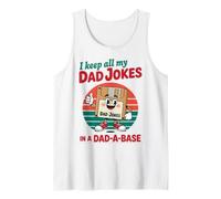 Funny Dad Jokes in Dad-A-Base Father's Day Vintage Birthday Tank Top