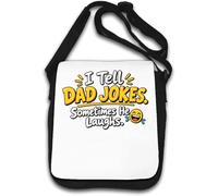 Funny Dad Jokes Make Him Laugh Shoulder Bag White
