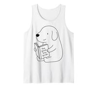 Funny Dad Jokes Pup Reads The Good Boy Guide Pun Tank Top