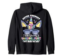 Funny Dad Never Thought Id Be Wearing This Unicorn Lover Zip Hoodie