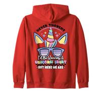 Funny Dad Never Thought Id Be Wearing This Unicorn Lover Zip Hoodie