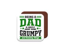 Funny Dad Quote Coaster Gift - Giftset - Made by MUGGZ in The UK