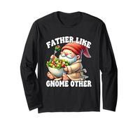 Funny Dad Saying For Men Fathers Day Gnome For Vegan Dad Long Sleeve T-Shirt