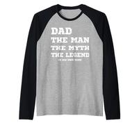 Funny Dad The Man The Myth The Legend in His Own Mind Humor Raglan Baseball Tee