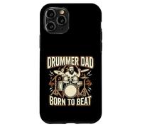 Funny Dad Vintage Papa Rock Metal Drums Beat Music Gift Case for iPhone 11 Pro
