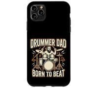 Funny Dad Vintage Papa Rock Metal Drums Beat Music Gift Case for iPhone 11 Pro Max