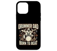 Funny Dad Vintage Papa Rock Metal Drums Beat Music Gift Case for iPhone 12 mini