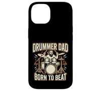 Funny Dad Vintage Papa Rock Metal Drums Beat Music Gift Case for iPhone 14