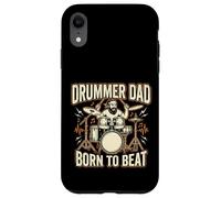 Funny Dad Vintage Papa Rock Metal Drums Beat Music Gift Case for iPhone XR