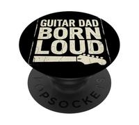 Funny Dad Vintage Papa Rock Metal Guitar Loud Music Gift PopSockets Adhesive PopGrip