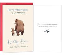 Funny Daddy Bear Themed Father's Day Greeting Card, Sweet Heartfelt Gift for Dad
