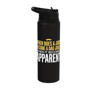 Funny Daddy Puns When Does A Joke Become A Dad Joke Stainless Steel Insulated Water Bottle
