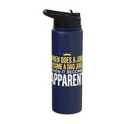 Funny Daddy Puns When Does A Joke Become A Dad Joke Stainless Steel Insulated Water Bottle
