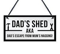 Funny Dads Shed Sign Hanging Man Cave Garden Plaque Fathers Day Gift For Dad