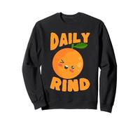 Funny Daily Rind Orange Pun Cute Fruit Humor Sweatshirt
