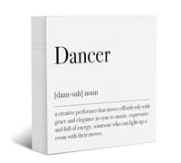 Funny Dancer Definition Decorative Wooden Box Sign Positive Dancer Gifts Rustic Office Desk Accessories Dance Quote Farmhouse Dance Studio Wood Block Plaque Home Shelf Tiered Tray Decor Dance Stuff