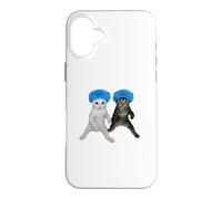 Funny Dancing Cats in Shower Caps Cute Kitties Case for iPhone 16 Plus