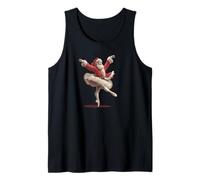 Funny Dancing Santa Claus in Ballerina Style Costume Tank Top