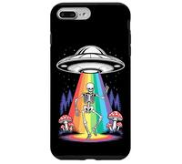 Funny Dancing Skeleton Alien Abductions Retro UFO Forest Art Case for iPhone 7 Plus/8 Plus