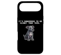 Funny Dangerous Go Alone Pixel Bit Video Gamer Pittie Lover Case for iPhone Air