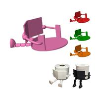 Funny Dangling Leg Reading Toilet Paper Holder - Creative Cartoon Design for Bathroom and Living Room Decor as a Cute Tissue Paper Roll Storage Companion (Pink)
