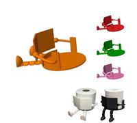 Funny Dangling Leg Reading Toilet Paper Holder - Creative Cartoon Design for Bathroom and Living Room Decor as a Cute Tissue Paper Roll Storage Companion (Orange)