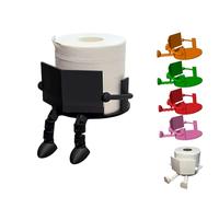 Funny Dangling Leg Reading Toilet Paper Holder - Creative Cartoon Design for Bathroom and Living Room Decor as a Cute Tissue Paper Roll Storage Companion (Black)