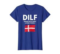 Funny Danish T-Shirt, Women, Royal Blue, Medium