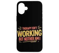 Funny Dark Humor Mental Chaos Struggle Burnout Case for iPhone 16 Plus