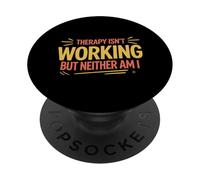 Funny Dark Humor Mental Chaos Struggle Burnout PopSockets Adhesive PopGrip