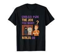 Funny Dark Humor Ninja or Astronaut Career Choice Graphic T-Shirt