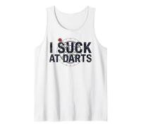 Funny Dart Player I Suck At Darts Tank Top