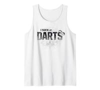 Funny Dart Player I Suck At Darts Tank Top