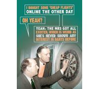 Funny Darts Birthday Card - Retro Photographic Humour Card for Men & Dads - Hilarious Darts Player Joke Greeting Card - Dartboard Banter Card for Him