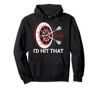 Funny Darts "I'd Hit That" Bullseye Target Game Adult Humor Pullover Hoodie