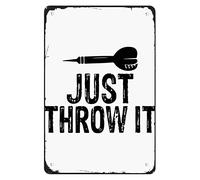 Funny Darts Signs Wall Decor Wall Art Poster for Bar Bathroom Man Cave Bedroom Office Room Wall Decorations Gift Retro Metal Tin Sign 8X12 inches