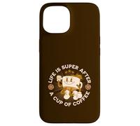 Funny: Das Leben ist Super Gut nach einer Tasse Kaffee Case for iPhone 15
